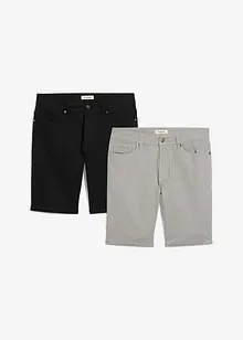 Bermudashorts i stretchmateriale, Regular Fit (2-pack), bonprix