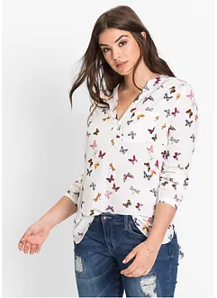 Bluse med V-utringning, bonprix