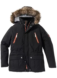 Vattert parkas med sporty detaljer, bonprix