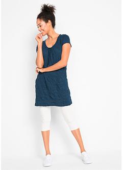 Lang tunika med krinkel-effekt og 3/4 leggings, bpc bonprix collection