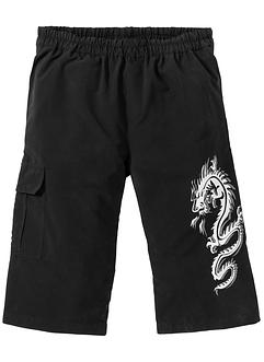 Lang bermuda av resirkulert polyester, Regular Fit, RAINBOW