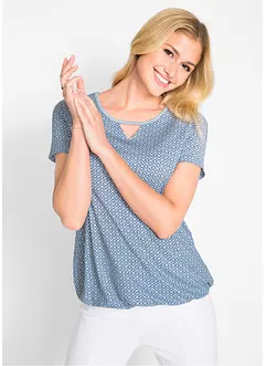 Top med elastikk nede, kort arm, bonprix