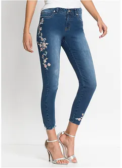 Jeans med broderi, bonprix