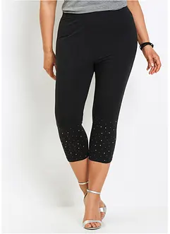 Capri-leggings med glitterstener, bonprix