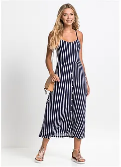 Sommerlig jerseykjole med knappestolpe, bonprix