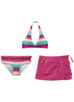 Bikini + skjørt av resirkulert polyamid til barn (3-delt sett), bpc bonprix collection