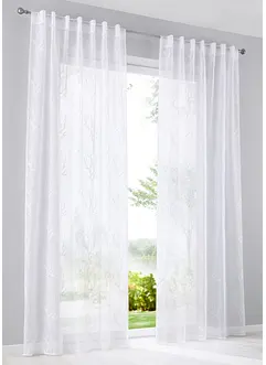 Gardinen med broderi, med resirkulert polyester (1-pack), bonprix