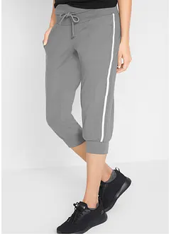 Joggebukse av bomull (2-pack), capri-lengde, bonprix