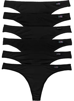 Stringtruse med økologisk bomull (6-pack), bonprix