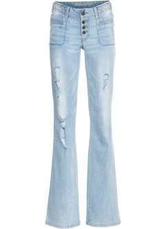 Bootcut-jeans med fletting, RAINBOW