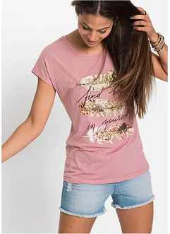 T-shirt med glittertrykk, bonprix