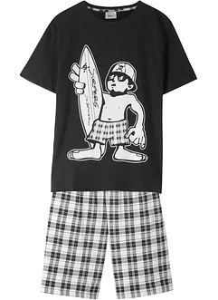 Kort pyjamas i 100% bomull (2-delt sett), bonprix