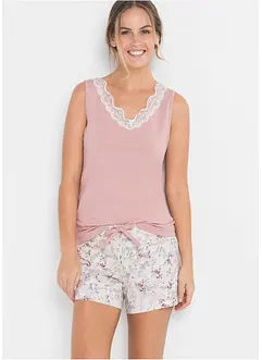 Pyjamas med fine blonder, bonprix