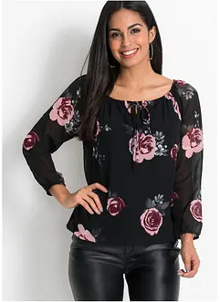 Bluse med snøring, bonprix