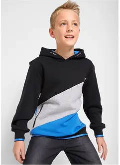 Sweatshirt med hette og Colour Block i økologisk bomull for barn, bpc bonprix collection