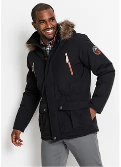 Vattert parkas med sporty detaljer, bonprix