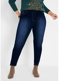 High Waist jeggings i lett, elastisk termo-materiale med komfortlinning., bonprix