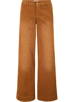 Kordfløyelsbukse med stretch, Wide, bonprix