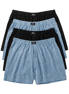 Løstsittende boksershorts i jersey (4-pack), bonprix