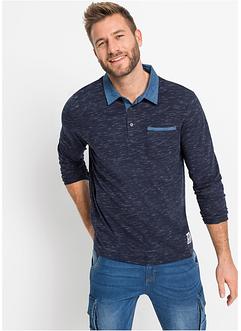 Poloshirt, lang arm, John Baner JEANSWEAR