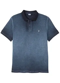 Piquet-poloshirt med vasket look, kort arm, bonprix