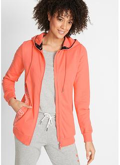 Langermet sweatjakke med hette, bpc bonprix collection