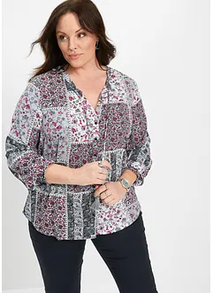 Bluse med trykk, bonprix