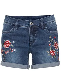 Jeans-shorts med broderi, bonprix