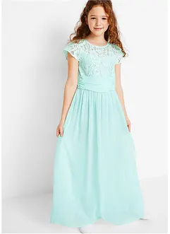 Chiffonkjole med blonde, bonprix