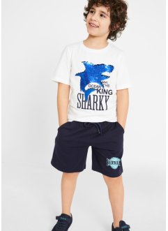 T-shirt til gutt, med vendbare paljetter + bukse (2-delt sett), bpc bonprix collection