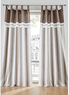 Gardin i økologisk bomull med stripemønster (1-pack), bonprix