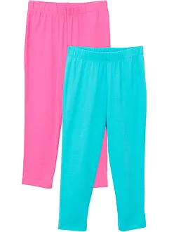 Caprileggings i økologisk bomull med stretch (2-pack), bonprix