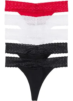 Stringtruse med blonder (5-pack), bonprix