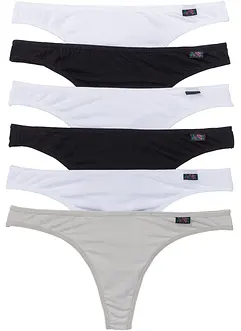 Stringtruse med økologisk bomull (6-pack), bonprix