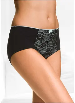 Høy truse med økologisk bomull (4-pack), bonprix