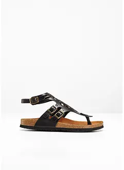 Behagelig sandal i skinn, bonprix