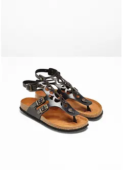 Behagelig sandal i skinn, bonprix