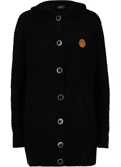 Cardigan med hette, bonprix