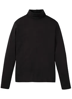 Langermet shirt med rullekrage i ren økologisk bomull, bonprix