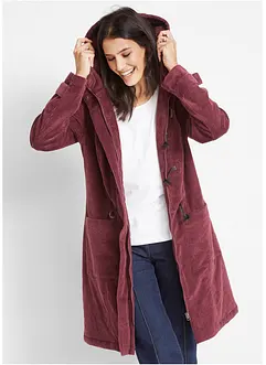 Halvlang duffelcoat med fôr, bonprix