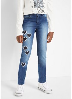 Skinny jeans med hjerter, jente, John Baner JEANSWEAR
