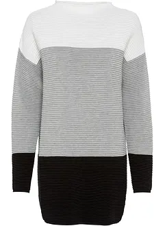Lang genser med striper, bonprix