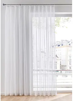 Gardin med resirkulert polyester og blondekant, bonprix