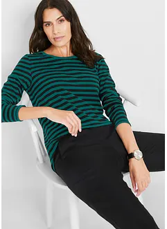 Langermet topp i økologisk bomull, bonprix