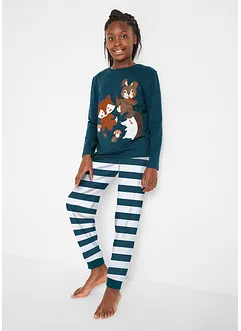 Pyjamas i 100% økologisk bomull  (2-delt sett), bonprix