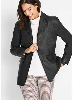 Lang blazer i imitert skinn, bonprix