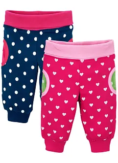 Baby-sweatbukse (2-pack) økologisk bomull, bonprix