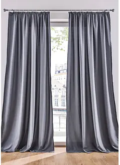 Lettstelte gardiner av mikrofiber (2 pack), bonprix