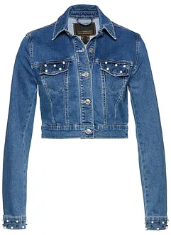 Jeans-bolero med perler, bonprix