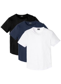 T-shirt med rullekant (3-pack) Slim Fit, RAINBOW